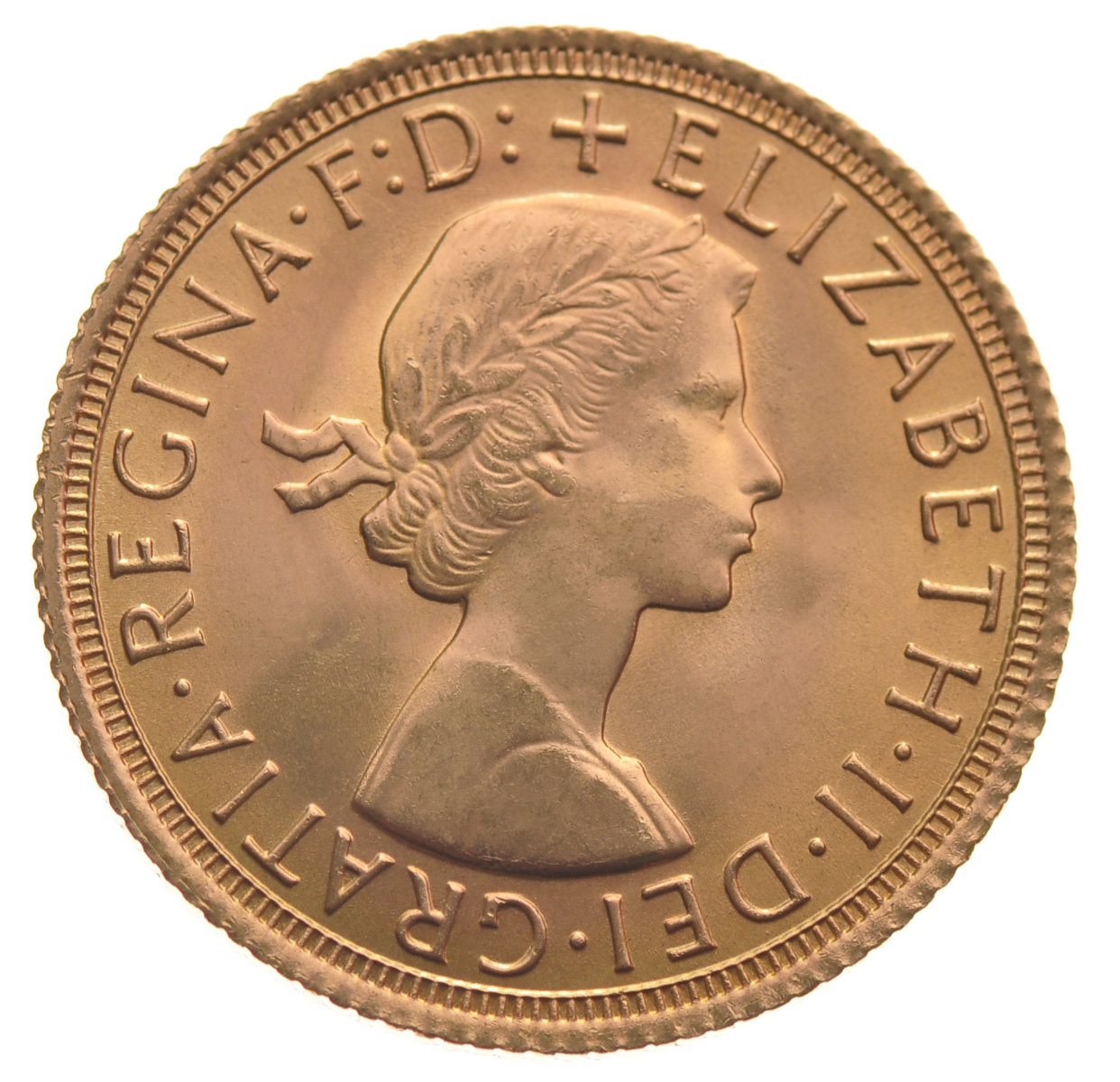 Gold Sovereign Elizabeth First Head Coin - 0.2568 oz